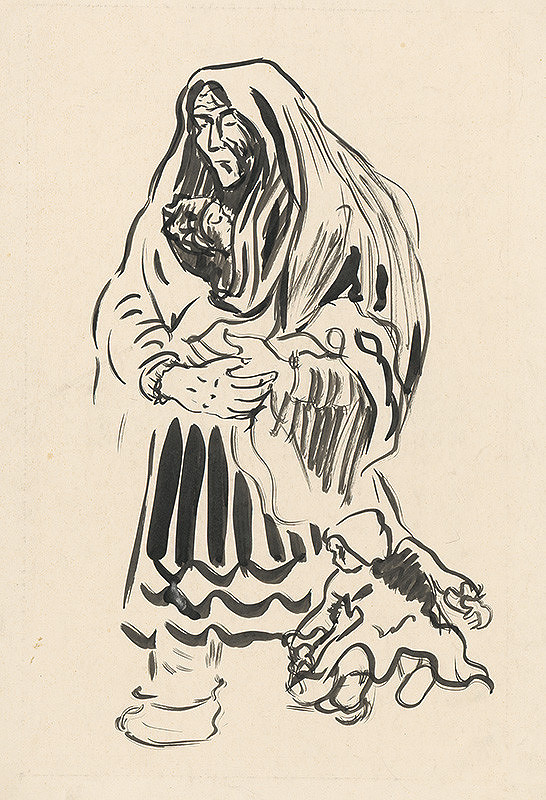 Arnold Peter Weisz-Kubínčan – Matka s dvoma deťmi 