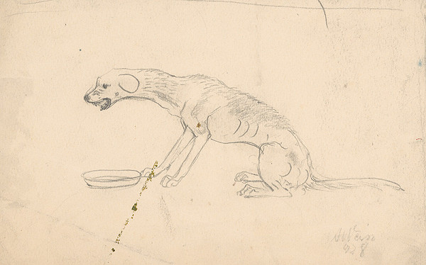 Arnold Peter Weisz-Kubínčan – Pes pri miske 