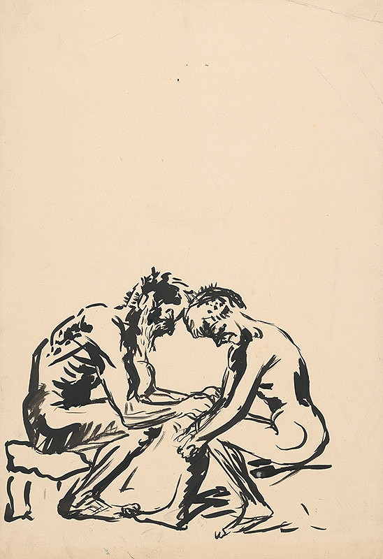 Arnold Peter Weisz-Kubínčan – Dvaja sediaci muži 