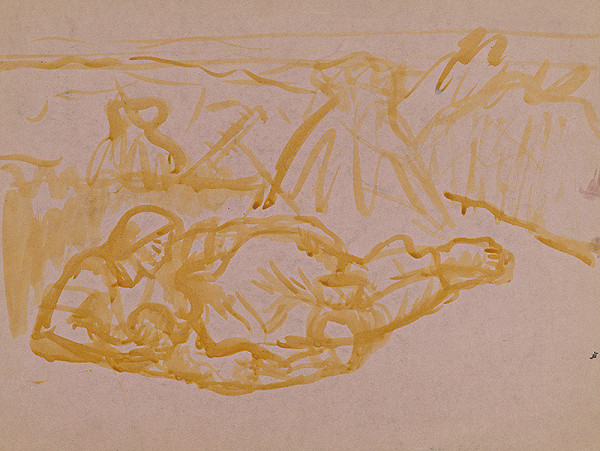 Arnold Peter Weisz-Kubínčan – Reclining Woman in the Field 