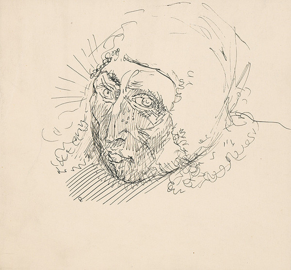 Arnold Peter Weisz-Kubínčan – Náčrt hlavy 