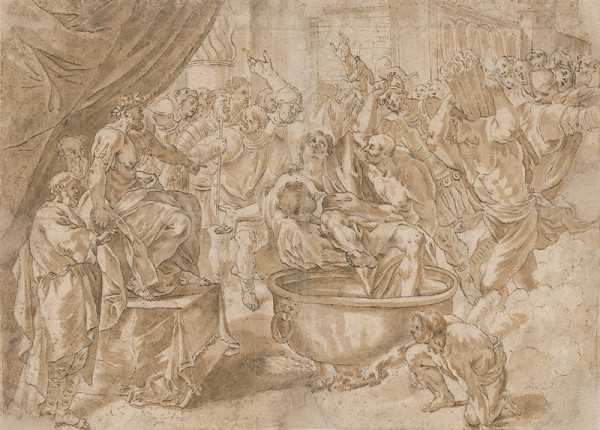 Taliansky majster zo 16. storočia – Výjav z mučenia sv.Jána na Patme 