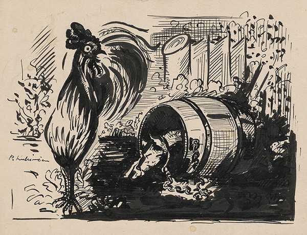 Arnold Peter Weisz-Kubínčan – The Cock and the Dog 