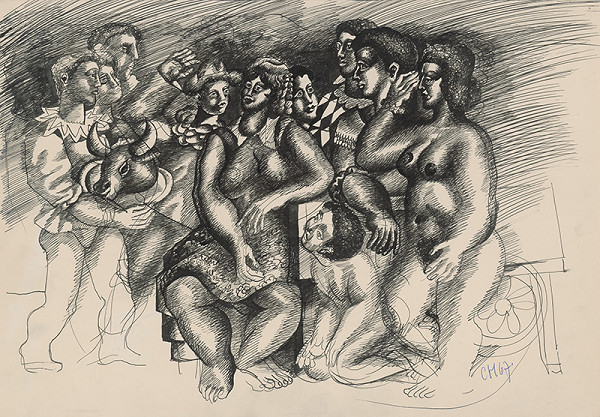 Milan Chovanec – Figurálna kompozícia s hlavou býka 