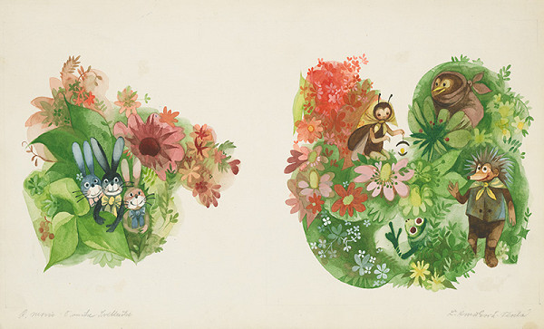 Ľuba Končeková-Veselá – 6.ilustrácia Meduška a jej kamaráti 