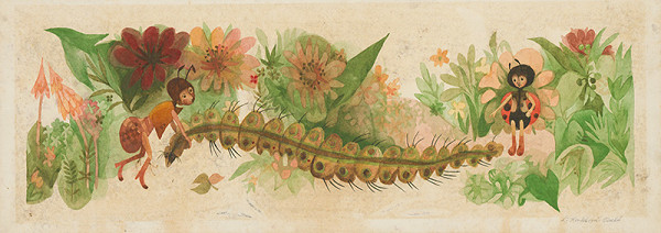 Ľuba Končeková-Veselá – 7 Illustration Meduška and her Friends 