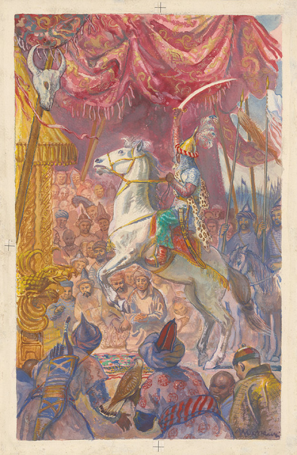 Edmund Massányi – Batu Khan 6. (Rider in a Camp) 