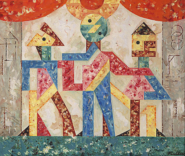 Ľudovít Fulla – Traja stavbári 