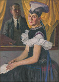 Andrej Kováčik – Self-Portrait with a Model in Folk Costume 