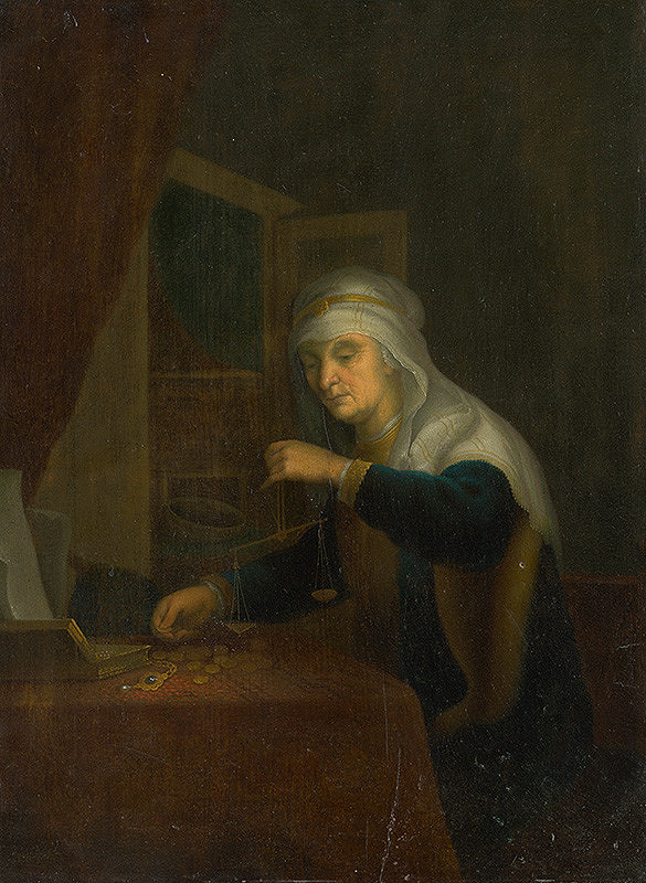 Rembrandt van Rijn, Holandský maliar z konca 17. storočia – The Weighing of Gold