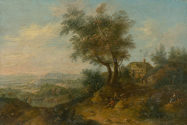 Stredoeurópsky maliar z 2. polovice 18. storočia – Krajina s figurálnou štafážou 