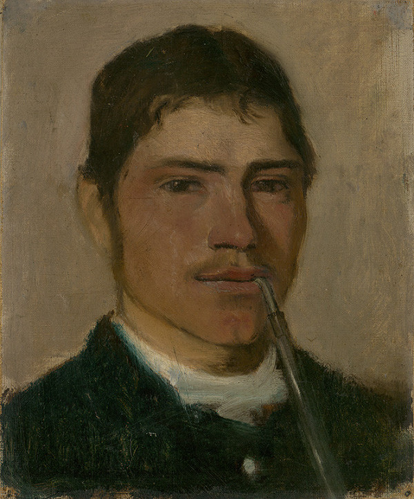 Ladislav Mednyánszky – Head Study of a Groom with a Pipe 