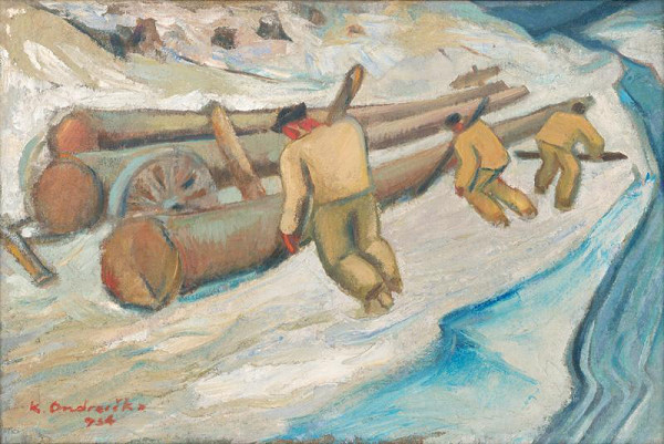 Karol Ondreička – Carting Timber (Winter)