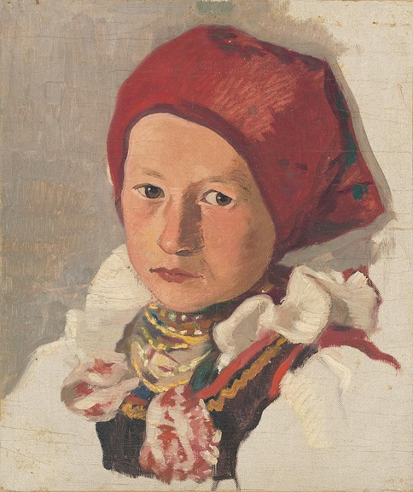 Vladimír Gessay – Sedliacke dievča v červenej šatke 