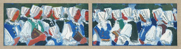 Martin Benka – Four Women from Myjava in Festive Folk Costume 