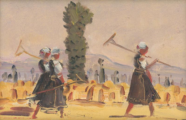 Martin Benka – Women Raking Hay from around Trenčianska Teplá 