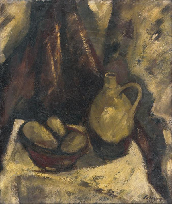Zolo Palugyay – Still Life with Potatoes and a Jug 