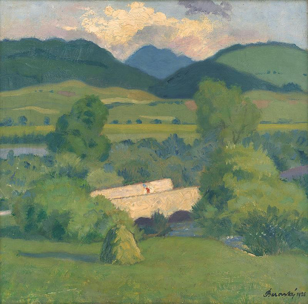 Miloš Alexander Bazovský – Landscape with a Bridge 