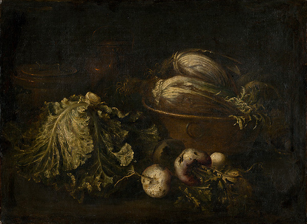 Giovanni Battista Ruoppolo, Taliansky maliar z polovice 17. storočia – Still Life with Vegetables  