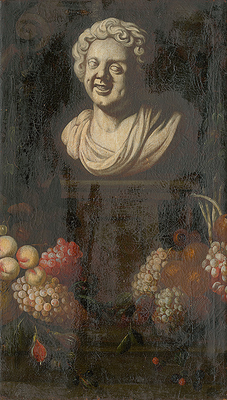 Nemecký maliar z 1. polovice 18. storočia – Ovocné zátišie s bustou I. 