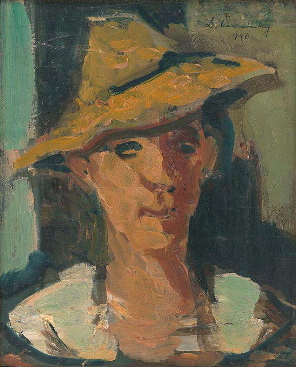 Ladislav Čemický – Head of a Woman with Hat 
