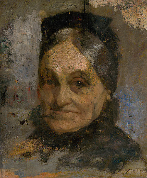 Maďarský maliar z konca 19. storočia – Portrait of an Old Woman 