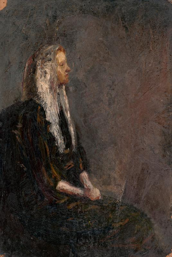 Jozef Kollár – Štúdia sediacej ženy v bielom ručníku 