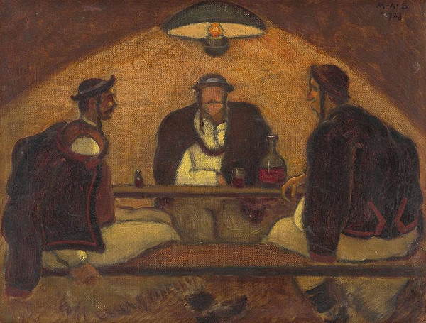 Miloš Alexander Bazovský – Men from Detva - Study for the Painting 'Meeting' 