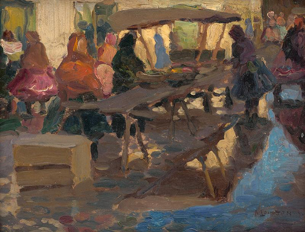 Teodor Jozef Mousson – Study from a Marketplace 