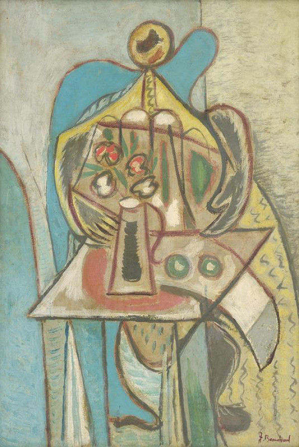 Jakub Bauernfreund – Dve postavy za stolom 