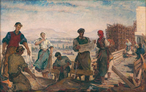 Martin Benka – Štúdia k obrazu Minulosť a súčasnosť 