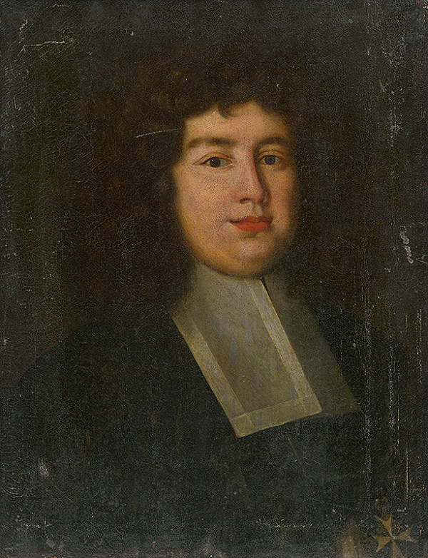 Západoeurópsky maliar z konca 17. storočia – Podobizeň muža v bielom golieri 