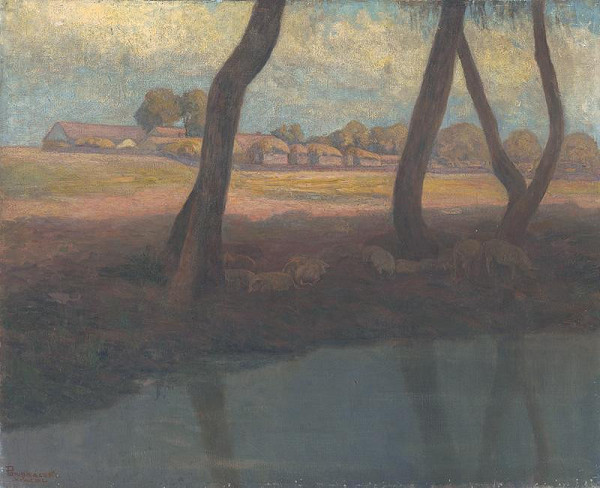 Karol Pongrácz – Krajina z okolia Szolnoku 