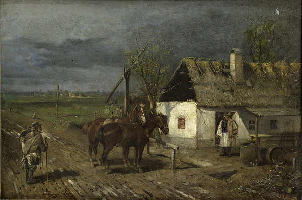 Ľudovít Kubányi – Zástavka pred krčmou 