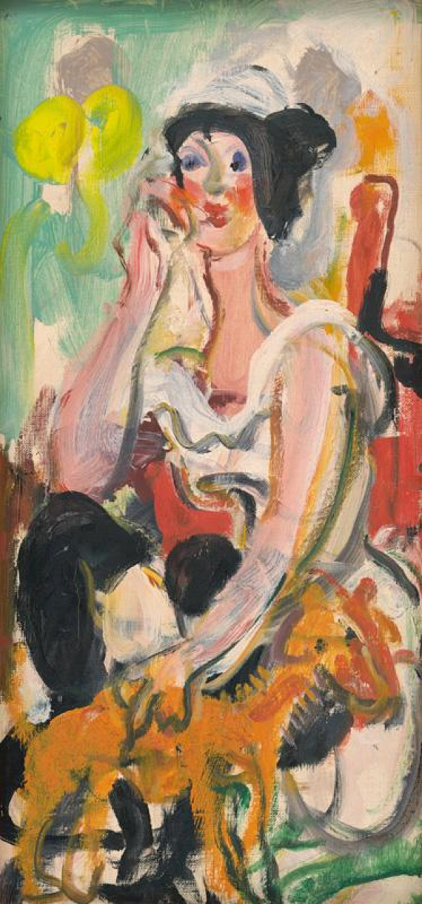 Július Jakoby – Žena so žltým psíkom 