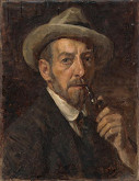 Andor Borúth – Self-Portrait with a Pipe 