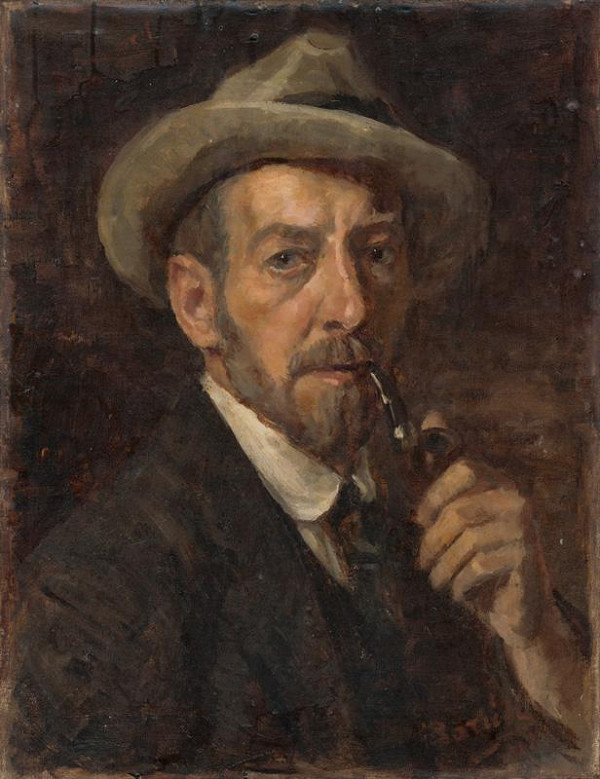 Andor Borúth – Self-Portrait with a Pipe 
