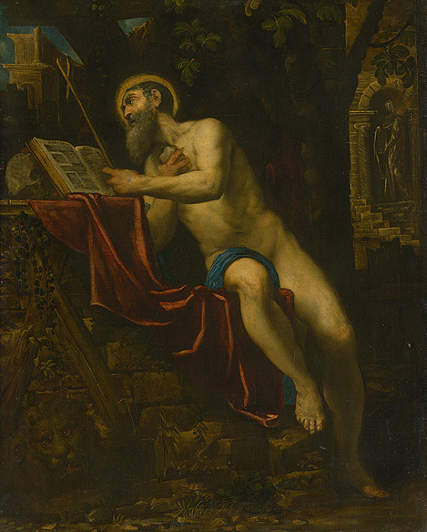 Taliansky maliar okolo 1600 – Saint Jerome 