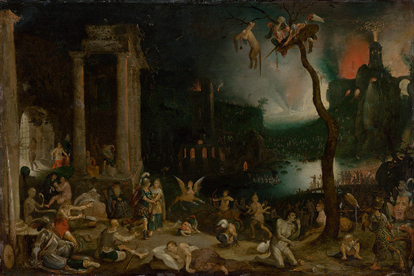 Jan Brueghel st. – Aeneas a Sibyla kúmska v podsvetí 
