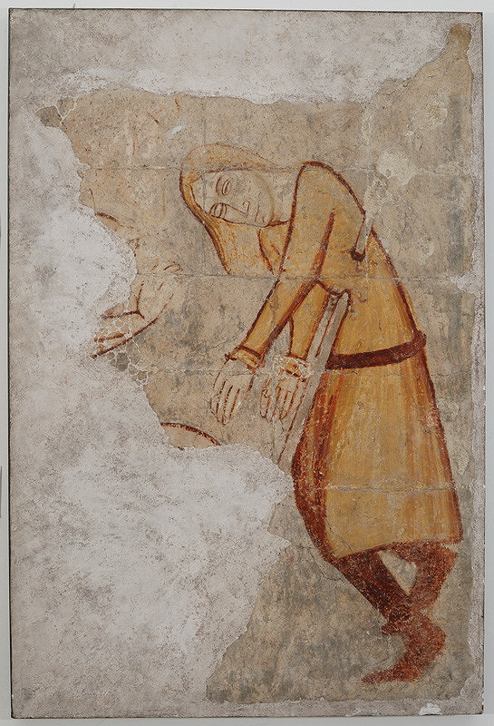 Neznámy maliar – Fragment postavy prebodnutej oštepom (fragment z Legendy o sv. Margite) 