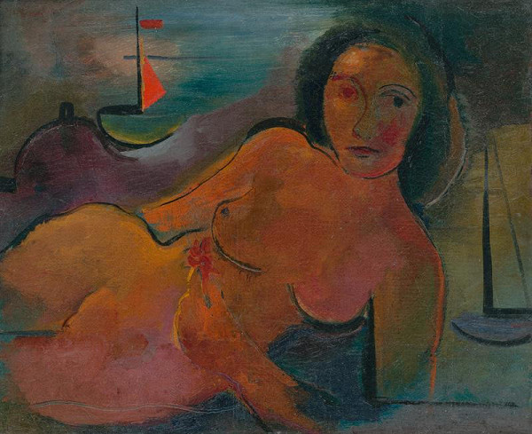 Imrich Weiner-Kráľ – Woman with Boats 