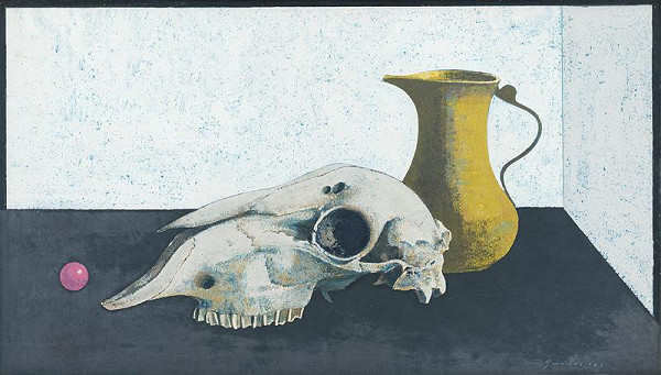 Ladislav Guderna – Zátišie s lebkou 