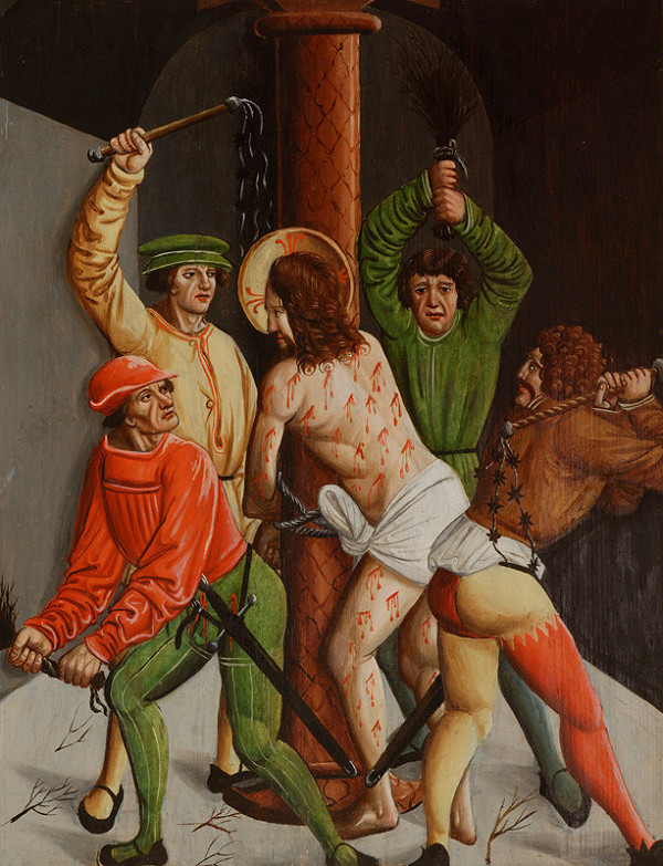 Slovenský maliar z 1. tretiny 16. storočia – Bičovanie Krista - 2 tabule 