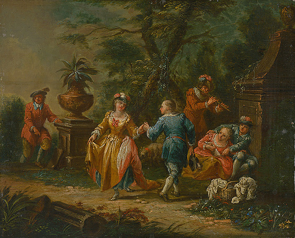 Francúzsky maliar z 2. polovice 18. storočia – Gallant Scene 