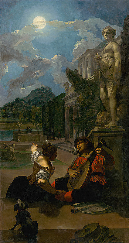 Taliansky maliar z konca 18. storočia, Anglický maliar z konca 18. storočia – Podvečerná idyla 