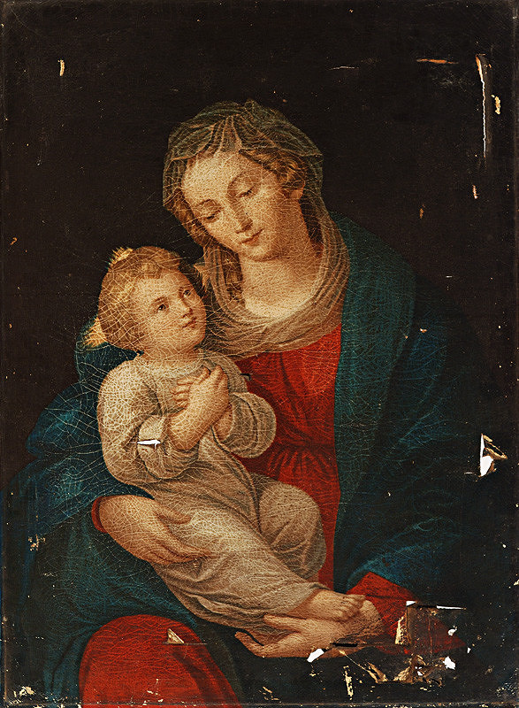 Stredoeurópsky maliar z 19. storočia – Madona s dieťaťom 