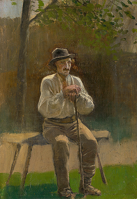 Ladislav Mednyánszky – Seated Peasant 