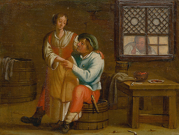 Stredoeurópsky kopista zo začiatku 20. storočia – Milenecká scéna 