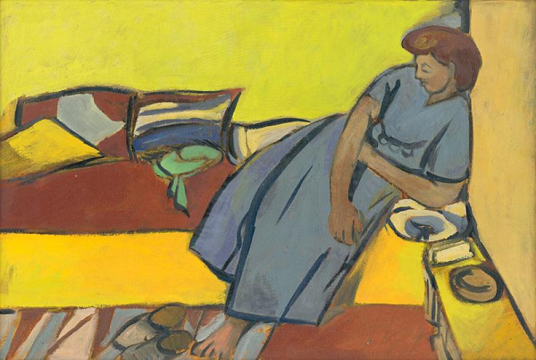 Eugen Nevan – Seated Woman 