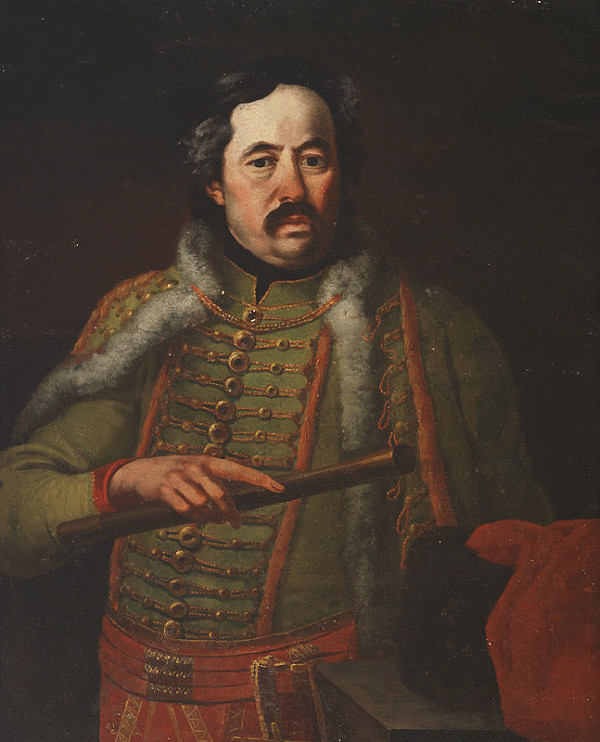 Slovenský maliar z polovice 18. storočia, Neznámy maliar – Šľachtic v zelenej mentieke 